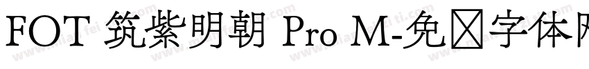 FOT 筑紫明朝 Pro M字体转换